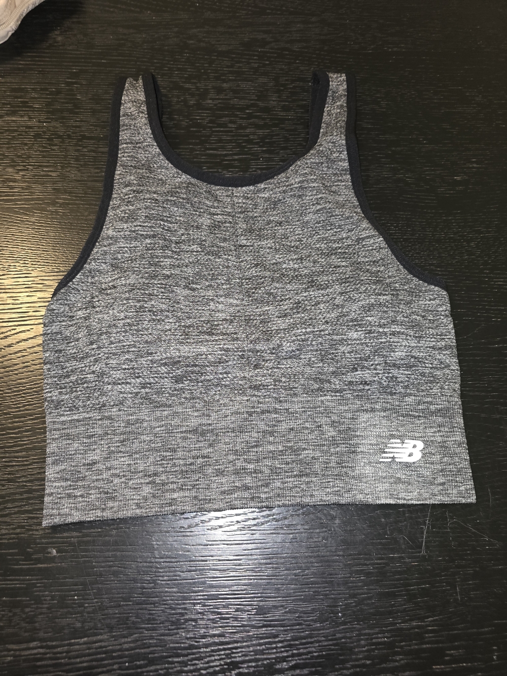 New Balance Women's Heather Gray Seamless Crop Tank Top